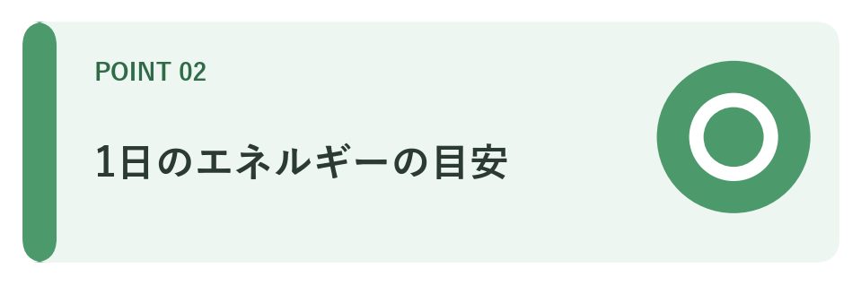 エネルギーの目安