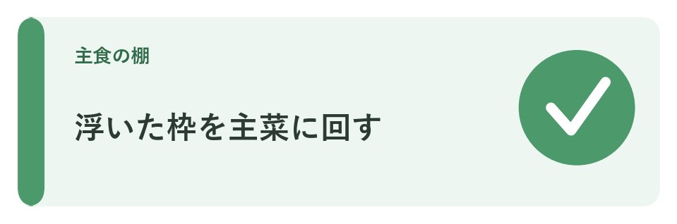 浮いた枠を主菜に回す