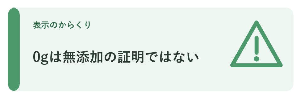 0gは無添加の証明ではない