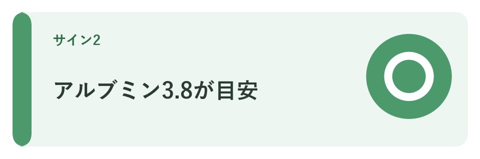 アルブミン3.8が目安